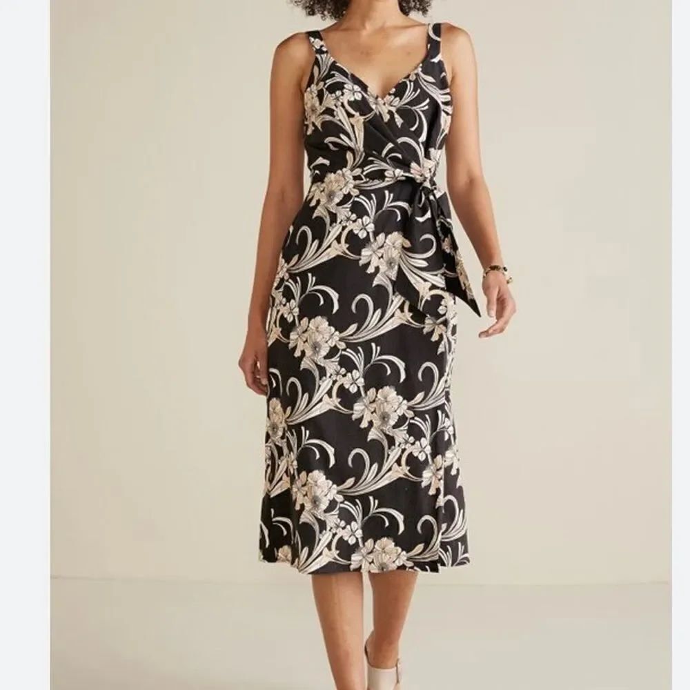 Soft Surroundings Sleeveless V-Neck Midi Sundress L